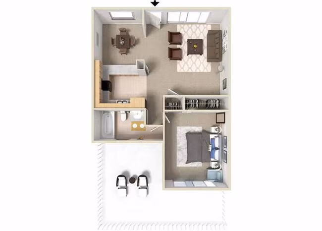 The Cabo Apartment 5 floor plan